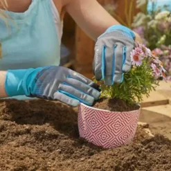 Gant de jardinage ® - Bleu/Gris - Tactile & Antidérapant*Gardena Sale