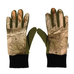 Gants anti-glisse déperlant polyester camo forest kaki 8 et 9*Somlys Best