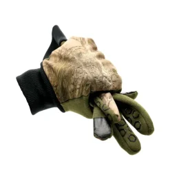 Gants anti-glisse déperlant polyester camo forest kaki 8 et 9*Somlys Best