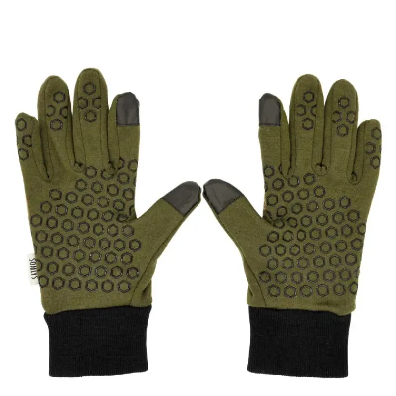 Gants anti-glisse déperlant polyester camo forest kaki 8 et 9*Somlys Best