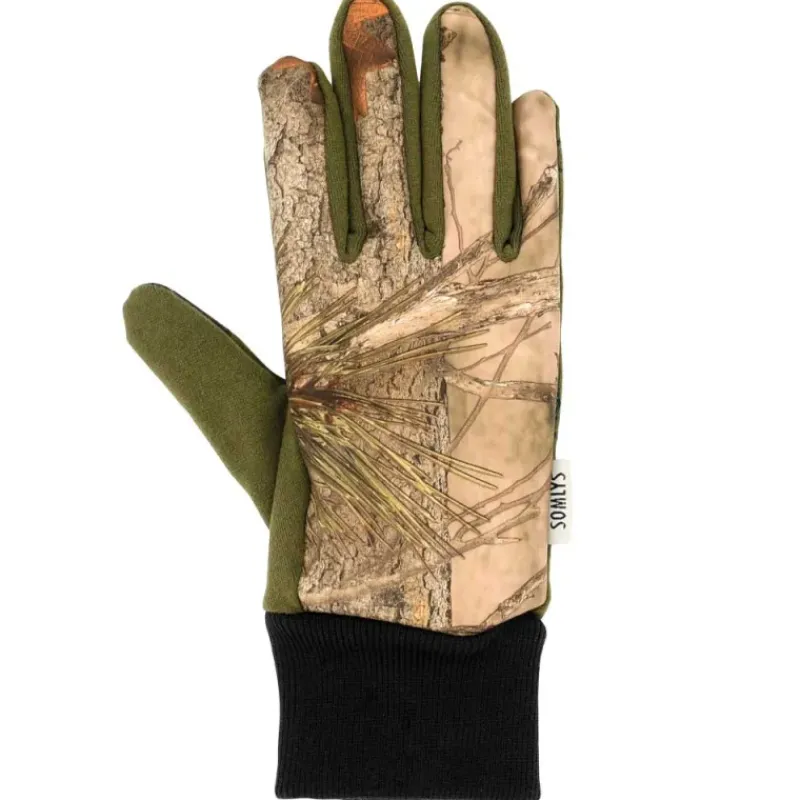 Gants anti-glisse déperlant polyester camo forest kaki 8 et 9*Somlys Best