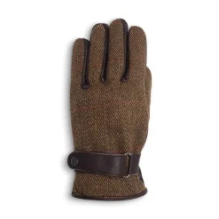 Gants Walker and Hawkes Brookmore Marron Cuir Tweed*Walker & Hawkes Clearance