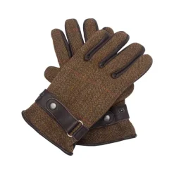 Gants Walker and Hawkes Brookmore Marron Cuir Tweed*Walker & Hawkes Clearance