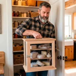Garde manger en hêtre pour fruits et légumes hauteur 40 cm* Best