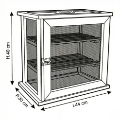 Garde manger en hêtre pour fruits et légumes hauteur 40 cm* Best