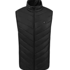 Gilet chauffant 3 niveaux polyester noir M à 2XL 75x46x4cm* Discount