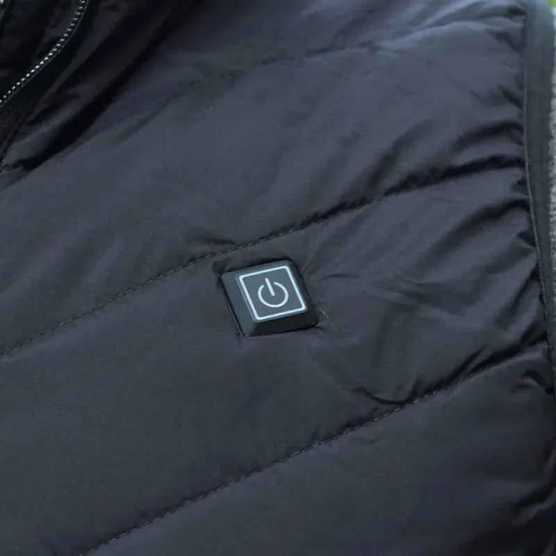 Gilet chauffant 3 niveaux polyester noir M à 2XL 75x46x4cm* Discount