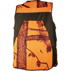 Gilet Classy déperlant polyester nylon camo orange vert S à 4XL*Somlys New