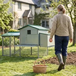 Grand poulailler métal galvanisé 3/4 poules 200X80X120 cm* New