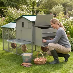 Grand poulailler métal galvanisé 3/4 poules 200X80X120 cm* New