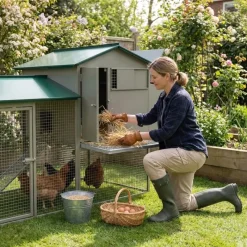 Grand poulailler métal galvanisé 3/4 poules 200X80X120 cm* New