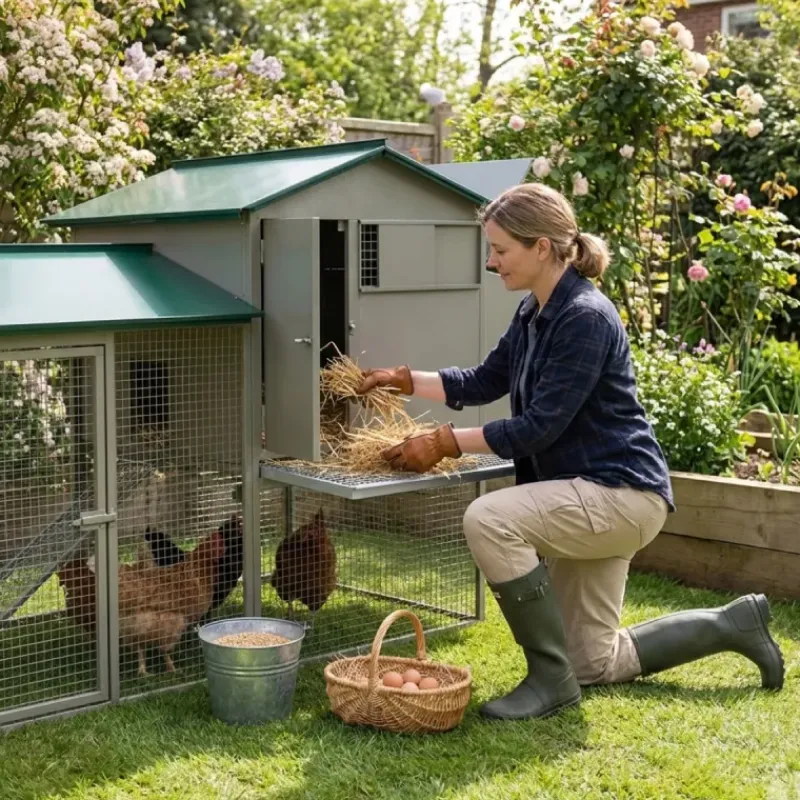 Grand poulailler métal galvanisé 3/4 poules 200X80X120 cm* New