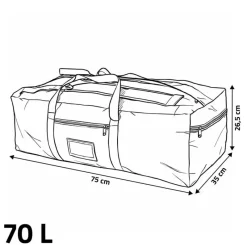 Grand sac de Chasse 3 poches extérieures camo 70L*