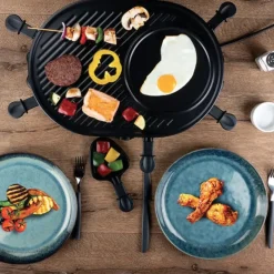 Grill et Raclette Gourmet 8 personnes 1200W 47x12x32cm*Alpina New