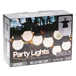 Guirlande lumineuse 20 boules blanche - 14,5 m* Hot