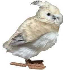 Hibou debout 34cm brun clair 19x16x29cm déco* Outlet