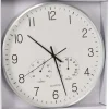 Horloge murale 3 cadrans aluminium | Heure, température, hygrométrie* Hot