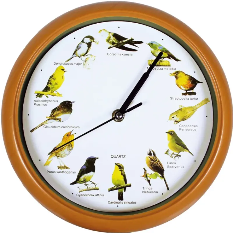 Horloge murale musicale 12 sons de oiseaux 24.5 cm* Outlet