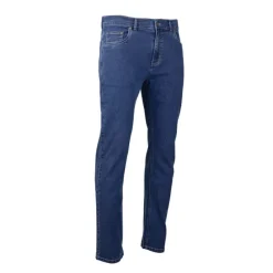 Jeans coupe droite Andrew 5 poches coton bleu moyen 40 à 54*LMA Online