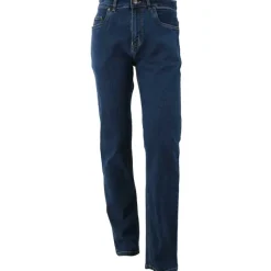 Jeans coupe droite Andrew 5 poches coton bleu moyen 40 à 54*LMA Online