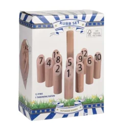 Jeu de Mölkky en Bois - Quilles Numérotées + Sac en Coton* Clearance