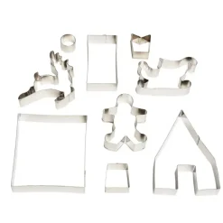 Kit 9 emporte-pièces Noël 3D bonhomme traineau cerf maison* Clearance