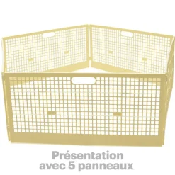 Kit 6 panneaux + 12 charnières pour parc à poussins modulable* Discount