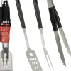 Kit 3 ustensiles barbecue en acier inoxydable - Spatule, fourchette et pince* Best