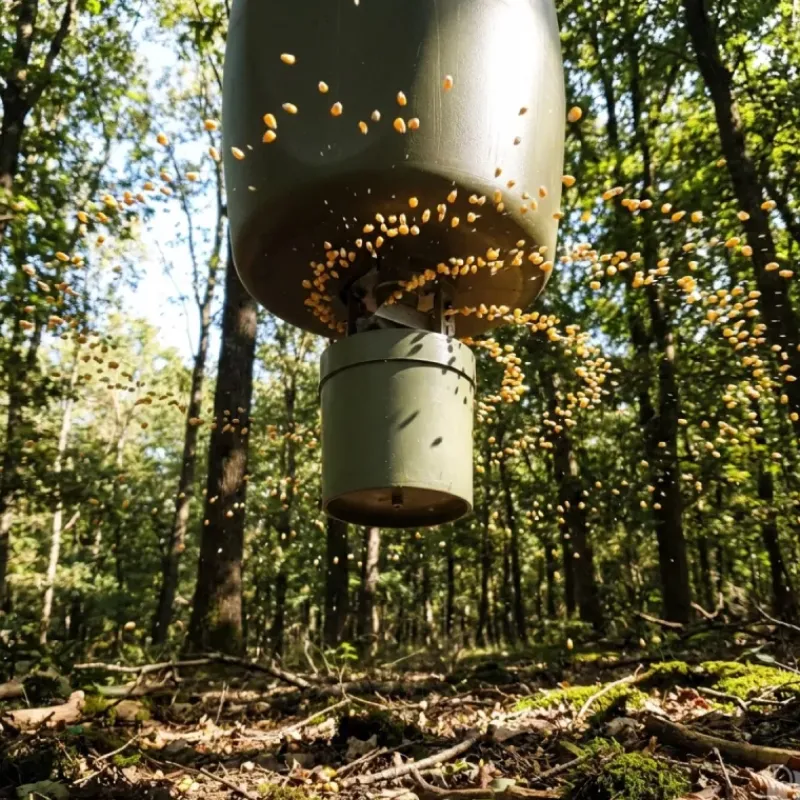 Kit Agrainoir 6V Bidon 60L Batterie et Pince de Suspension* New