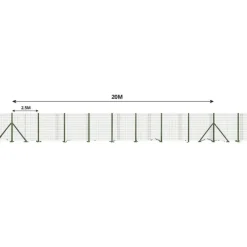 Kit complet clôture grillagée 20m - Hauteur 150cm avec piquets et accessoires* Sale