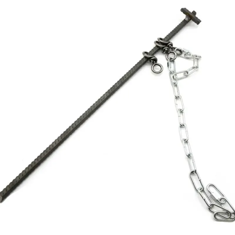 Kit de fixation pour piège lacet – piquet, chaîne et attaches*