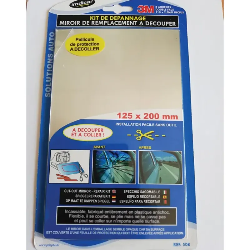 Kit de réparation rétroviseur - Film adhésif 12,5 x 20 cm* Discount