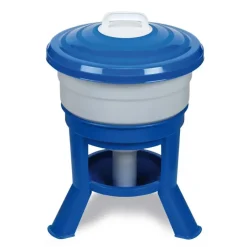 Kit Impérial Mangeoire & Abreuvoir 30L pour Volailles - Bleu/Rouge/Blanc*GAUN Outlet