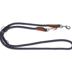 Laisse longue ronde en corde Bleue 200 cm* New