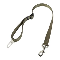 Laisse sécurité voiture 75 cm kaki réglable*Stepland Discount