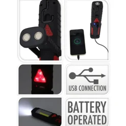 Lampe de travail magnétique USB-C 150 Lumens - 2 éclairages - Crochet & Clip* Outlet