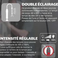 Lampe d'inspection LED flexible OBSERVER - 600 Lumens - USB-C - IP54*Observer Tools Sale