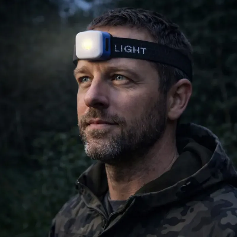 Lampe torche frontale cube 400 lumens, 3 modes d'éclairage* New