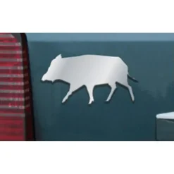 Logo chromé 3D sanglier 10x5,3x2,5cm* New