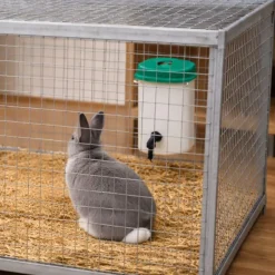 Lot de 10 Abreuvoirs lapins pipette PVC 1L fixation cage*Olba Online