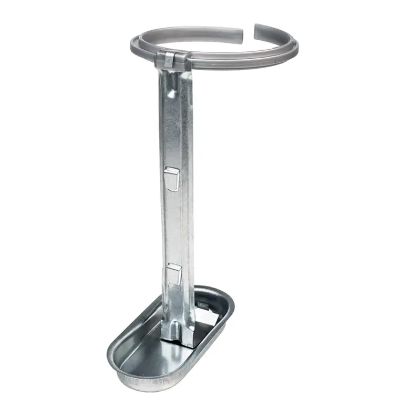 Lot de 2 abreuvoirs porte-bouteille pour cages en plastique gris -*Novital Online