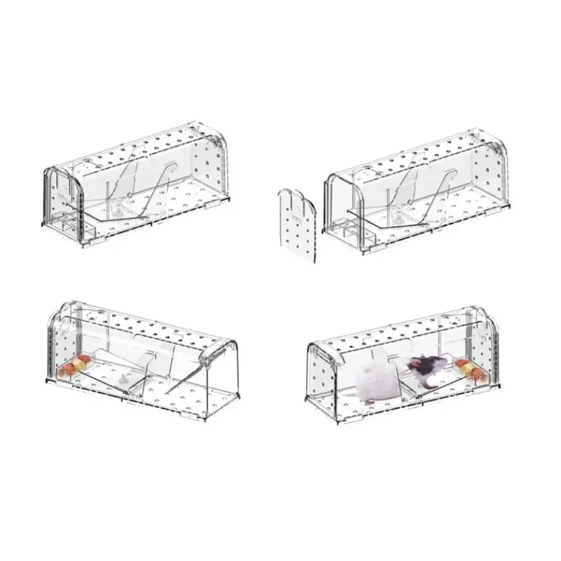 Lot de 2 cages à souris en plastique résistantes avec aération*