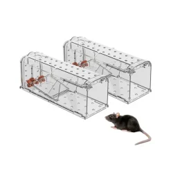 Lot de 2 cages à souris en plastique résistantes avec aération*