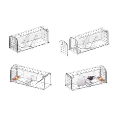 Lot de 2 cages à souris en plastique résistantes avec aération*
