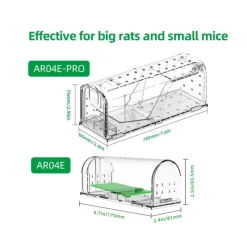 Lot de 2 cages à souris en plastique résistantes avec aération*