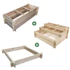 Lot de 3 carrés potager bois de sapin avec géotextile* Best