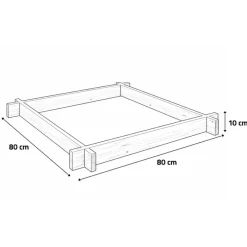 Lot de 3 carrés potager bois de sapin avec géotextile* Best