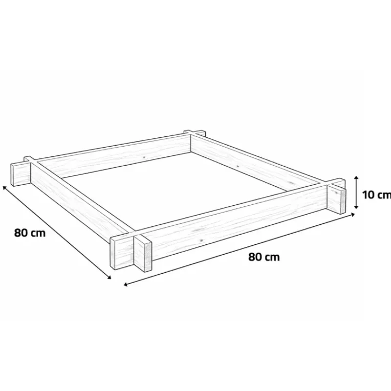 Lot de 3 carrés potager bois de sapin avec géotextile* Best