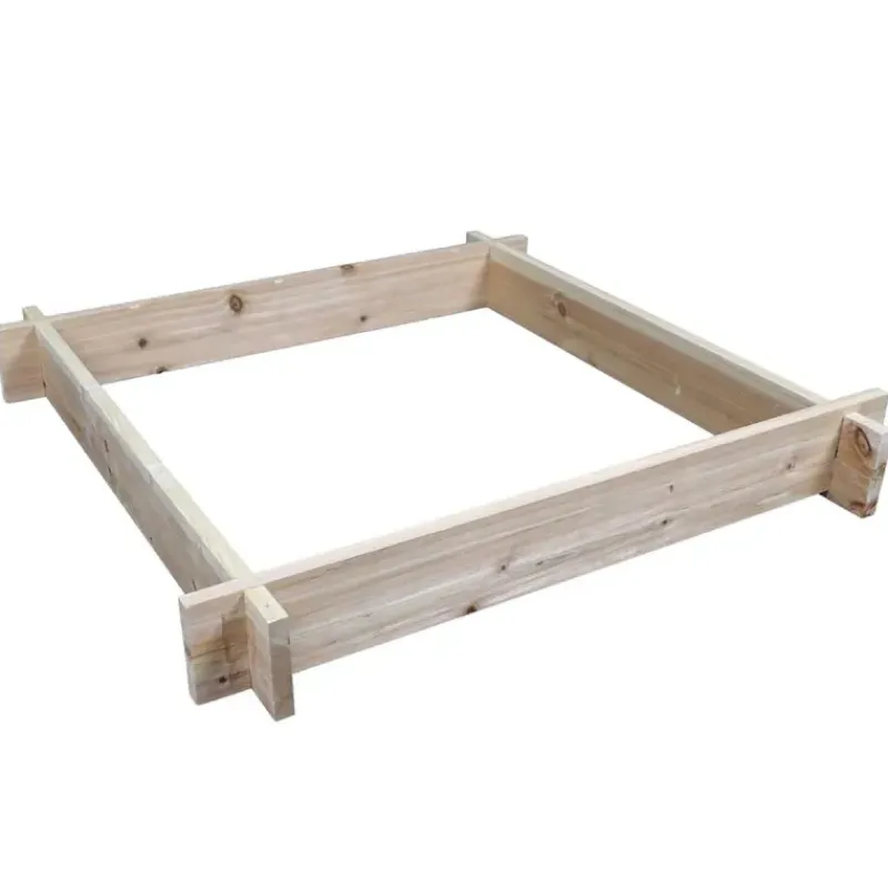 Lot de 3 carrés potager bois de sapin avec géotextile* Best