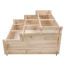 Lot de 3 carrés potager bois de sapin avec géotextile* Best